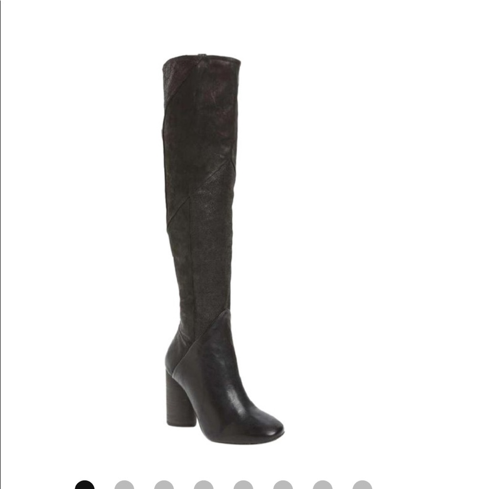 NEW Free People Black Lights Over The Knee Boots